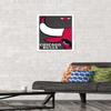 Trends International NBA Chicago Bulls - Logo 14 Wall Poster, 14.725" x 22.375", White Framed Version view 2