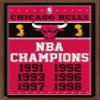 Trends International NBA Chicago Bulls - Champions 13 Wall Poster, 14.725" x 22.375", Mahogany Framed Version view 1