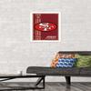Trends International NFL San Francisco 49ers - Retro Logo 14 Wall Poster, 14.725" x 22.375", White Framed Version view 2