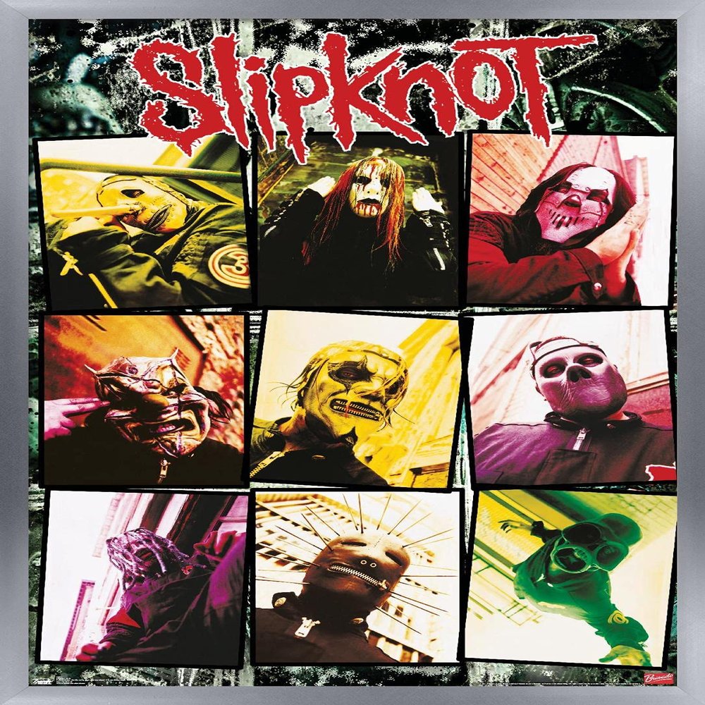 Trends International Slipknot - Grid Wall Poster, 14.725" x 22.375", Silver Framed Version