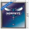 Trends International NBA Charlotte Hornets - Logo 14 Wall Poster, 14.725" x 22.375", Barnwood Framed Version view 3