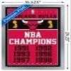 Trends International NBA Chicago Bulls - Champions 13 Wall Poster, 14.725" x 22.375", Silver Framed Version view 3