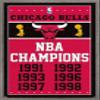 Trends International NBA Chicago Bulls - Champions 13 Wall Poster, 14.725" x 22.375", Barnwood Framed Version view 1