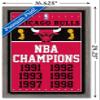 Trends International NBA Chicago Bulls - Champions 13 Wall Poster, 14.725" x 22.375", Barnwood Framed Version view 3