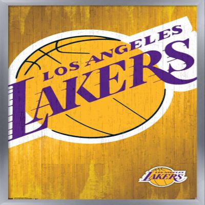 Trends International NBA Los Angeles Lakers - Logo 13 Wall Poster, 14.725" x 22.375", Silver Framed Version
