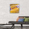 Trends International NBA Los Angeles Lakers - Logo 13 Wall Poster, 14.725" x 22.375", Silver Framed Version view 2
