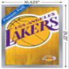 Trends International NBA Los Angeles Lakers - Logo 13 Wall Poster, 14.725" x 22.375", Silver Framed Version view 3