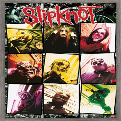 Trends International Slipknot - Grid Wall Poster, 14.725" x 22.375", Barnwood Framed Version