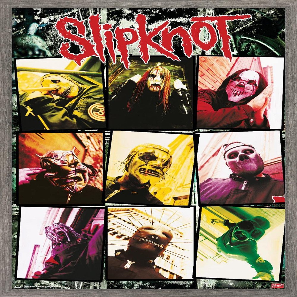 Trends International Slipknot - Grid Wall Poster, 14.725" x 22.375", Barnwood Framed Version