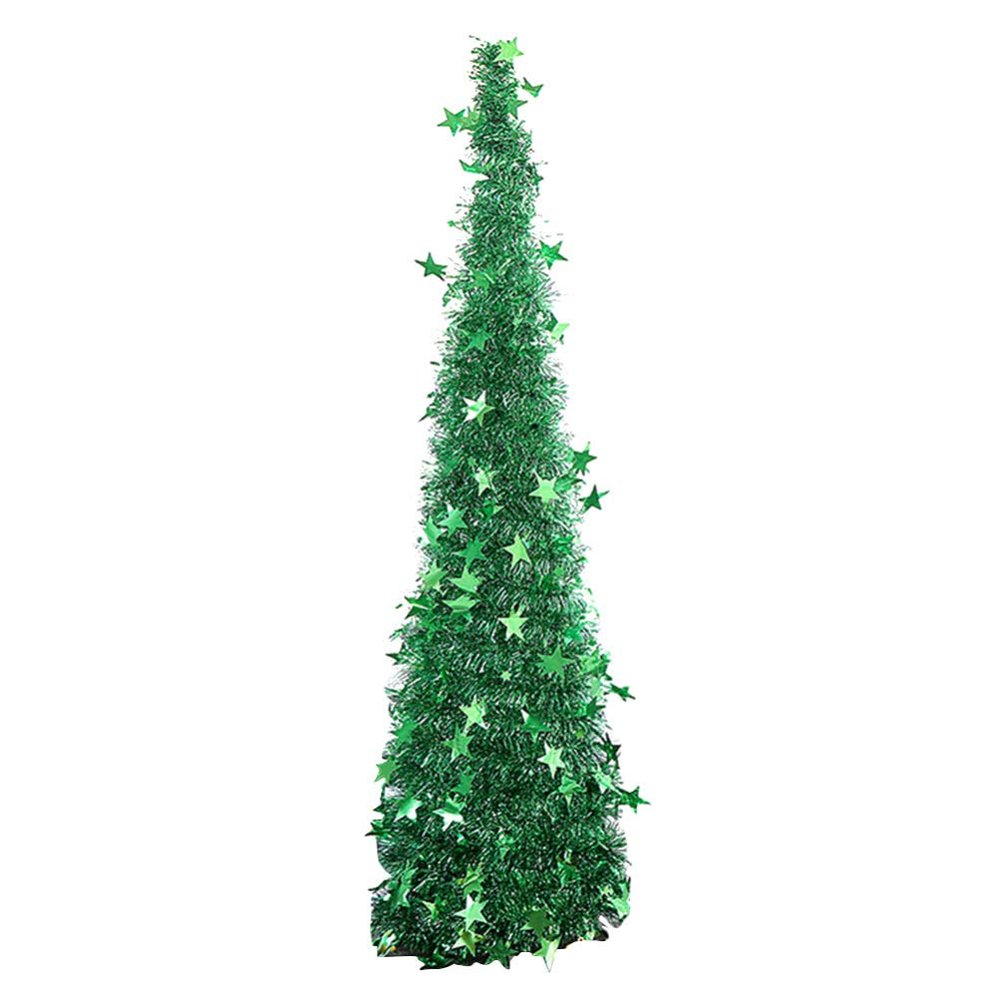 Folding Christmas Tree Holiday Tree Plump Christmas Tree Tinsel Pine Tree Christmas Tree Model Christmas Party Decor Real Christmas Tree Slim Xmas Tree Tinsel Tree Pet Telescopic