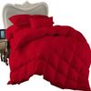 1 Piece Comforter and 3 Piece Duvet Cover King/California King by High Kotton Premium 800 Thread Count 100% Egyptian Cotton Deep Solid Luxurious Hotel Class Bedding Super Soft Red view 1