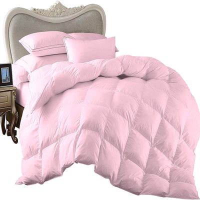 1 Piece Comforter and 3 Piece Duvet Cover Twin/Twin XL by High Kotton Premium 800 Thread Count 100% Egyptian Cotton Deep Solid Luxurious Hotel Class Bedding Super Soft Baby Pink