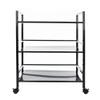 Henf 3-Shelf Metal Rolling Kitchen Cart Microwave Stand,Wire Shelving Unit Storage Rack,Mobile Utility Cart Baker Rack with Lockable Wheels (Black) view 4