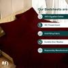 NON Sticky cotton Premium 4 Piece Egyptian Cotton Fitted Twin XL Sheet Set, Hotel Quality Soft Breathable Bedding Sheets, 30" Extra Deep Pocket, 39" X 80", Burgundy Stripe view 2