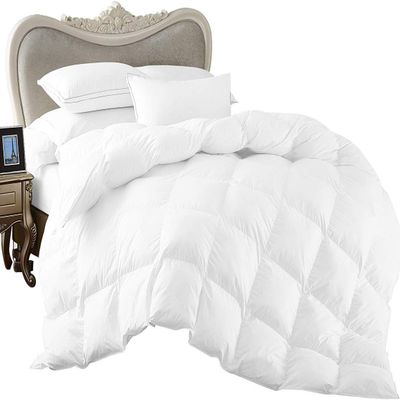 1 Piece Comforter and 3 Piece Duvet Cover King/California King by High Kotton Premium 800 Thread Count 100% Egyptian Cotton Deep Solid Luxurious Hotel Class Bedding Super Soft White