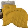 1 Piece Comforter and 3 Piece Duvet Cover Olympic Queen by High Kotton Premium 800 Thread Count 100% Egyptian Cotton Deep Solid Luxurious Hotel Class Bedding Super Soft Gold view 1