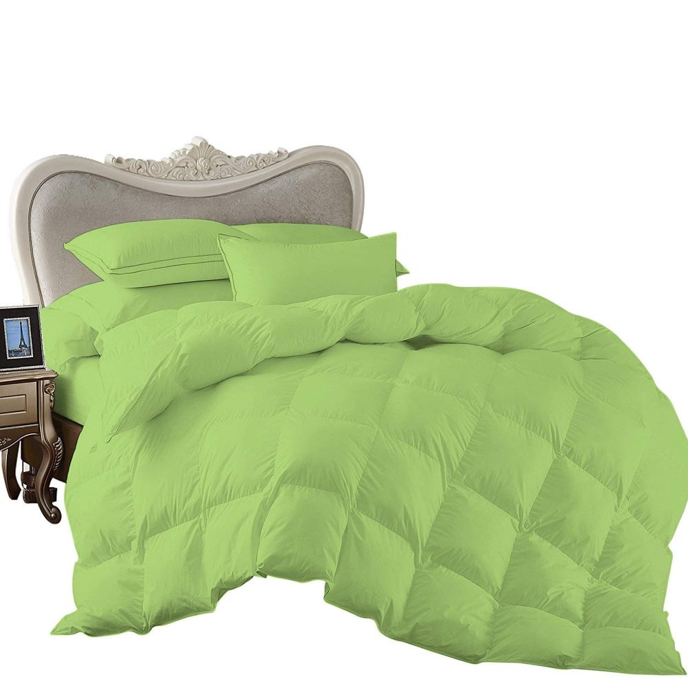 1 Piece Comforter and 3 Piece Duvet Cover Olympic Queen by High Kotton Premium 800 Thread Count 100% Egyptian Cotton Deep Solid Luxurious Hotel Class Bedding Super Soft Sage
