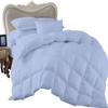 1 Piece Comforter and 3 Piece Duvet Cover King/California King by High Kotton Premium 800 Thread Count 100% Egyptian Cotton Deep Solid Luxurious Hotel Class Bedding Super Soft Light Blue view 1