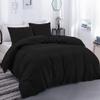 1 Piece Comforter and 3 Piece Duvet Cover Twin/Twin XL by High Kotton Premium 800 Thread Count 100% Egyptian Cotton Deep Solid Luxurious Hotel Class Bedding Super Soft Black view 2