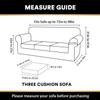 PrinceDeco Velvet Couch Covers for Sofa Soft 4 Pieces Couch Covers for 3 Cushion Couch Sofa Pet Friendly Furniture Protector with Non Slip Elastic Bottom Width Up to 90 Inch (Large, Grey) view 2