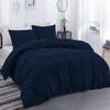 1 Piece Comforter and 3 Piece Duvet Cover King/California King by High Kotton Premium 800 Thread Count 100% Egyptian Cotton Deep Solid Luxurious Hotel Class Bedding Super Soft Navy view 2