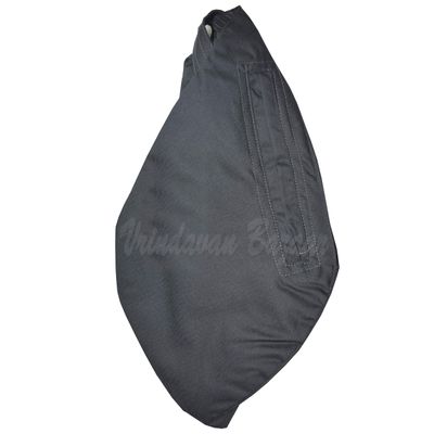 VRINDAVANBAZAAR.COM Plain japa Bag with Front Zipper- Grey
