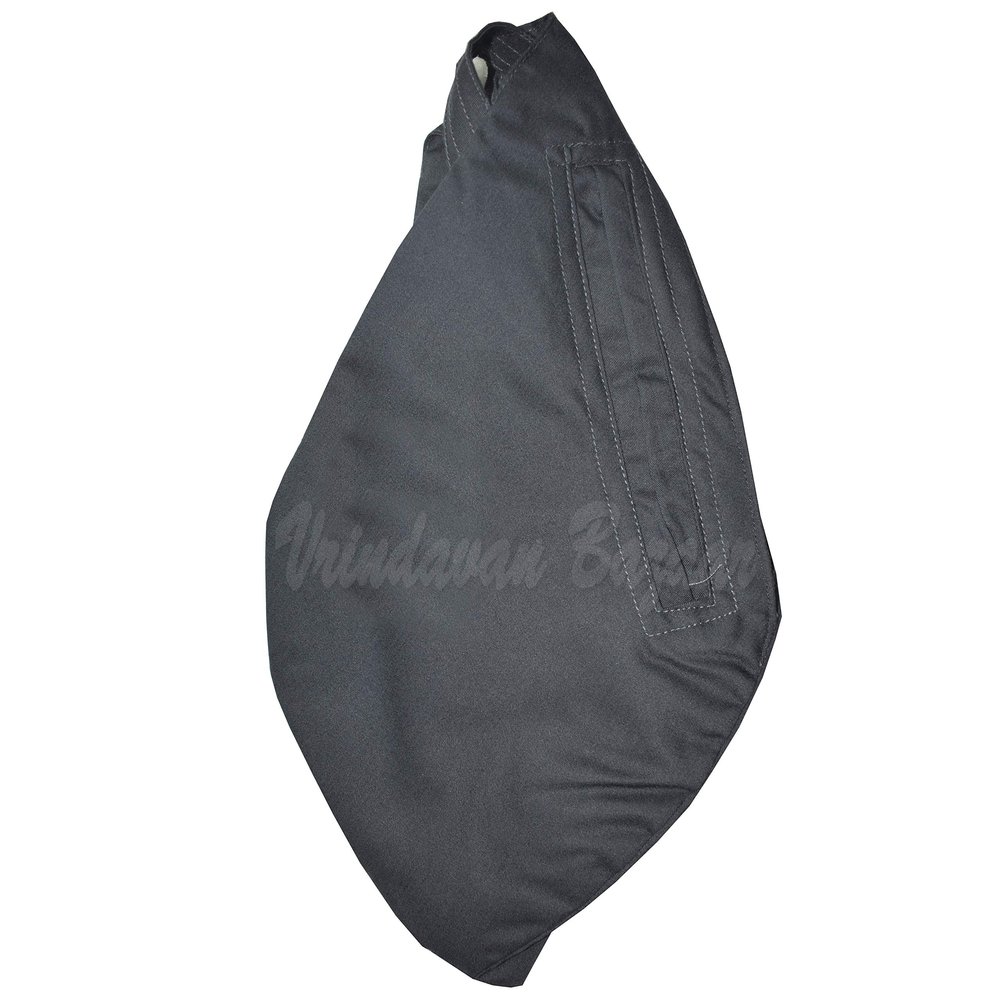 VRINDAVANBAZAAR.COM Plain japa Bag with Front Zipper- Grey