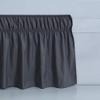 Wrap Around Bed Skirts, Cotton Bedskirt Elastic Dust Ruffle Silky Soft & Wrinkle Free Classic Stylish Look in Your Bedroom 15'' Drop - Dark Grey view 4