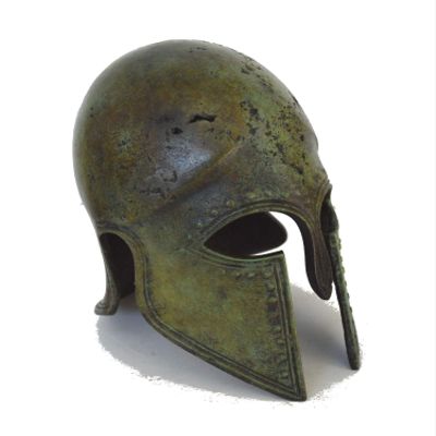 Corinthian Bronze Small Helmet - Ancient Greek Reproduction Artifact - Handmade