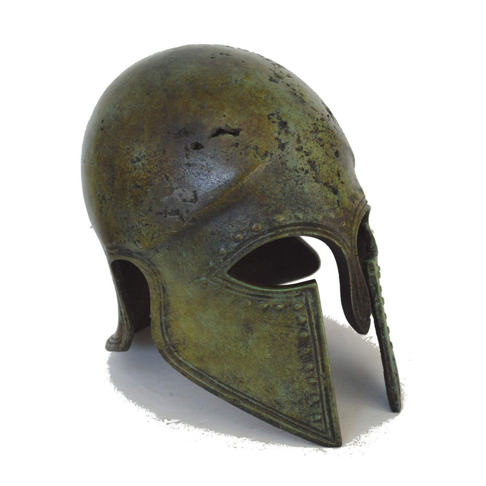 Corinthian Bronze Small Helmet - Ancient Greek Reproduction Artifact - Handmade