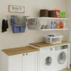 brightmaison BGT Wash Clothes Drying Rack Wall Mount Laundry Room Organizer with Hooks & Swing Arms, 24" Metal Laundry Rack Silver view 2