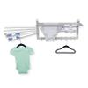brightmaison BGT Wash Clothes Drying Rack Wall Mount Laundry Room Organizer with Hooks & Swing Arms, 24" Metal Laundry Rack Silver view 3