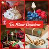 BambooMN Christmas Holiday Bamboo Party Picks - 5.9" - Pinetree, Reindeer, Snowman - 1,000 Units view 2
