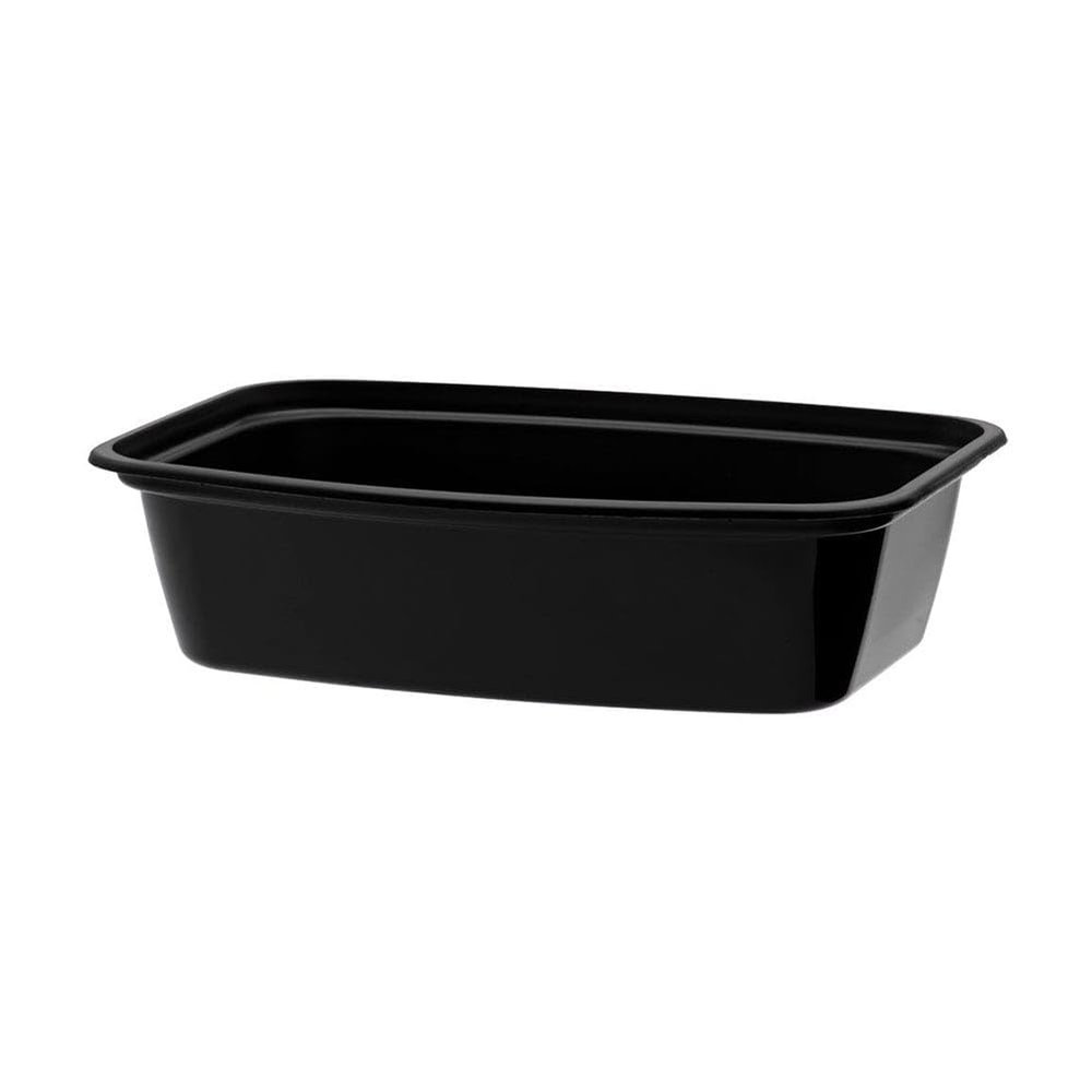 BUNZL Cube Plastics CR-938BB Microwavable Black 38 Oz Container - 300 / CS