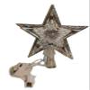 Christmas Elegance 9" Lighted Silver Double Star Tree Topper, Indoor Use Only view 3