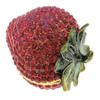Kubla Crafts Enameled Strawberry Trinket Box, Covered with Austrian Crystals, 2.5 Inches Long view 3