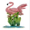 Kubla Crafts Enameled Fancy Flamingo Trinket Box, Accented with Austrian Crystals, 4.25 Inches Tall view 1