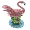 Kubla Crafts Enameled Fancy Flamingo Trinket Box, Accented with Austrian Crystals, 4.25 Inches Tall view 3
