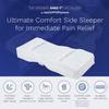 Back Support Systems Knee-T Leg Pillow - High Resiliency Medical Quality Polyurethane Foam Knee Pillow for Sleeping, Back Pain Relief, Hip & Sciatica Pain, Side Sleepers (Be Cool + Cotton Linen, Long) view 2