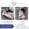 Back Support Systems Knee-T Leg Pillow - High Resiliency Medical Quality Polyurethane Foam Knee Pillow for Sleeping, Back Pain Relief, Hip & Sciatica Pain, Side Sleepers (Be Cool + Cotton Linen, Long) view 3