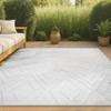 JONATHAN Y Moroccan Diamond Indoor Outdoor Area Rug 3X5 Ivory, Balansat for Backyard, Patio, Porch, Easy-Cleaning, High Traffic, Pet-Friendly, Non-Shedding (IBZ100D-3) view 1