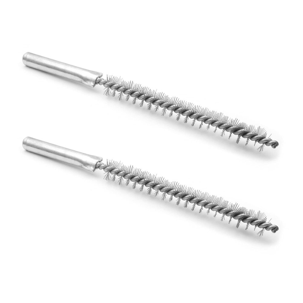Utoolmart 10mm/0.39" Diameter Steel Wire Tube Cleaning Brush 160mm Length 2Pcs
