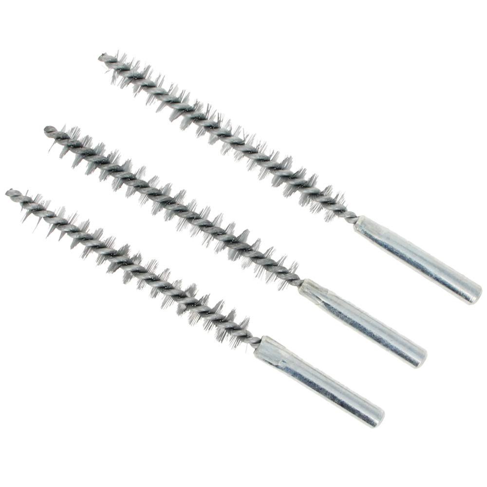 Utoolmart 12mm/0.47" Diameter Steel Wire Tube Cleaning Brush 160mm Length 3Pcs