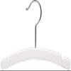 The Great American Hanger Company White Kids Top Hanger with Notches, Box of 25 Arched 12 Inch Wooden Hangers with Rounded Shoulders and Chrome Swivel Hook view 1