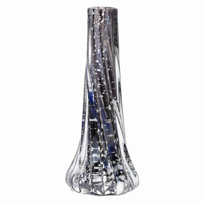 Aderia F-71945 Tsugaru Vidro Petal Vase, Black, Seasonal Light, Gold Color, Night Sky, Made in Japan