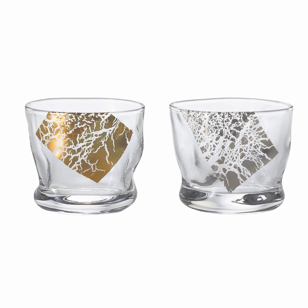 Aderia S6313 Fluid KIRARI Sake Glass Pair Set 3.4fl oz Made in Japan