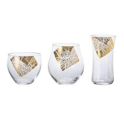 ADERIA S6312 Japanese Sake Glass, Craft Salmon Glass, KinraRin Sake Set, 3 Types, Made in Japan, Wooden Box, Ochoko, Guinomi, Cups, Stylish, Gift, Gift, Celebration, Father's Day, Mother's Day,