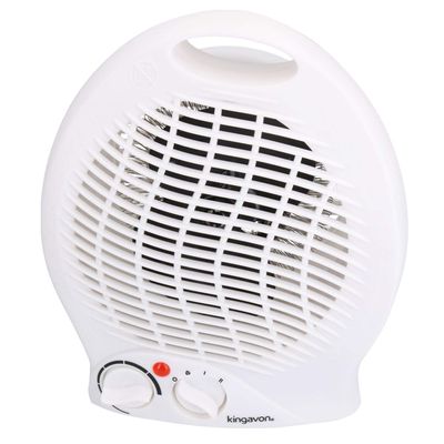 AB Tools 2kw Electric Upright Blow Fan Heater 2 Heat Settings Hot Or Cold Air Silent Run
