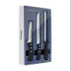 ARCOS Slicing Set 3 Pieces Nitrum Stainless Steel and mm blade. Ergonomic Polyoxymethylene POM Handle. Series Universal. Long, sturdy blade and serrated edge and serrated edge easily cuts. Color Black view 1