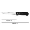 ARCOS Slicing Set 3 Pieces Nitrum Stainless Steel and mm blade. Ergonomic Polyoxymethylene POM Handle. Series Universal. Long, sturdy blade and serrated edge and serrated edge easily cuts. Color Black view 3